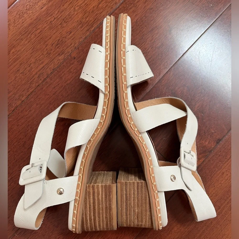 Pikolinos White Strappy Heeled Leather Sandals Open Toe Women's Size 42 - Picture 5 of 10